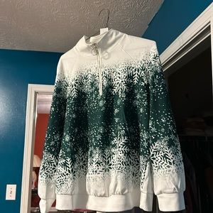 Zip up Christmas sweater